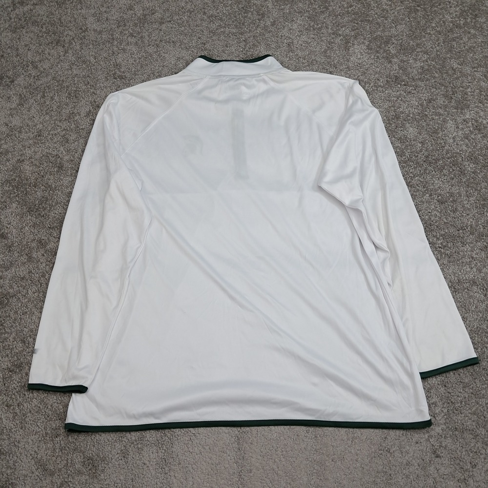 Colosseum Mens Michigan State Spartans XL Quarter Zip Pullover White Green MSU - Picture 9 of 12